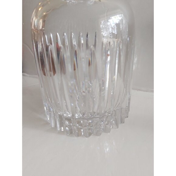 Vintage Hand Blown & Cut Crystal Decanter Artist Signed 12" Large stopper - Picture 15 of 16